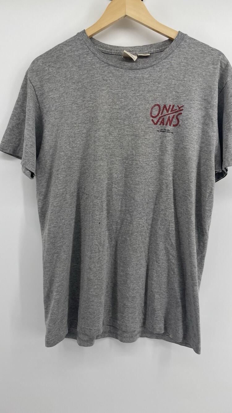 Vans Only Vans T-Shirt Medium Gray Skate Logo Graphic Off The Wall Casual Tee